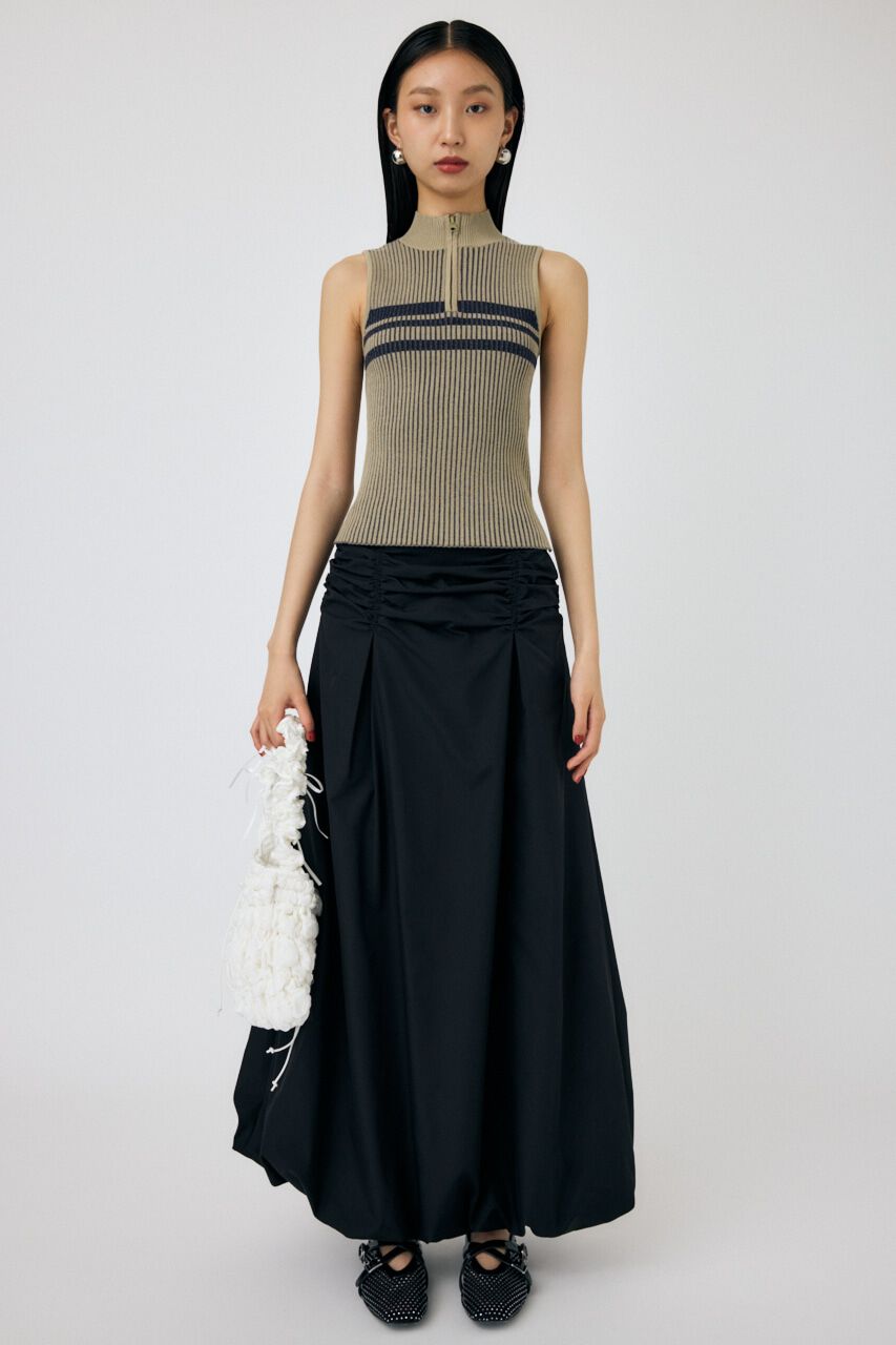 MOUSSY「MOCK NECK ハーフジップトップス」|タンクトップ|