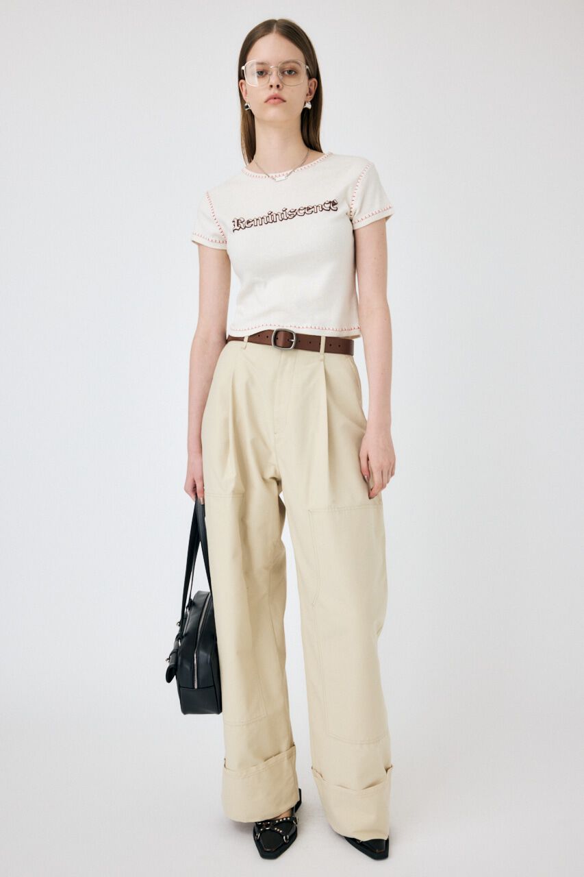 MOUSSY「CONTRAST ステッチ Tシャツ」|Tシャツ・カットソー|