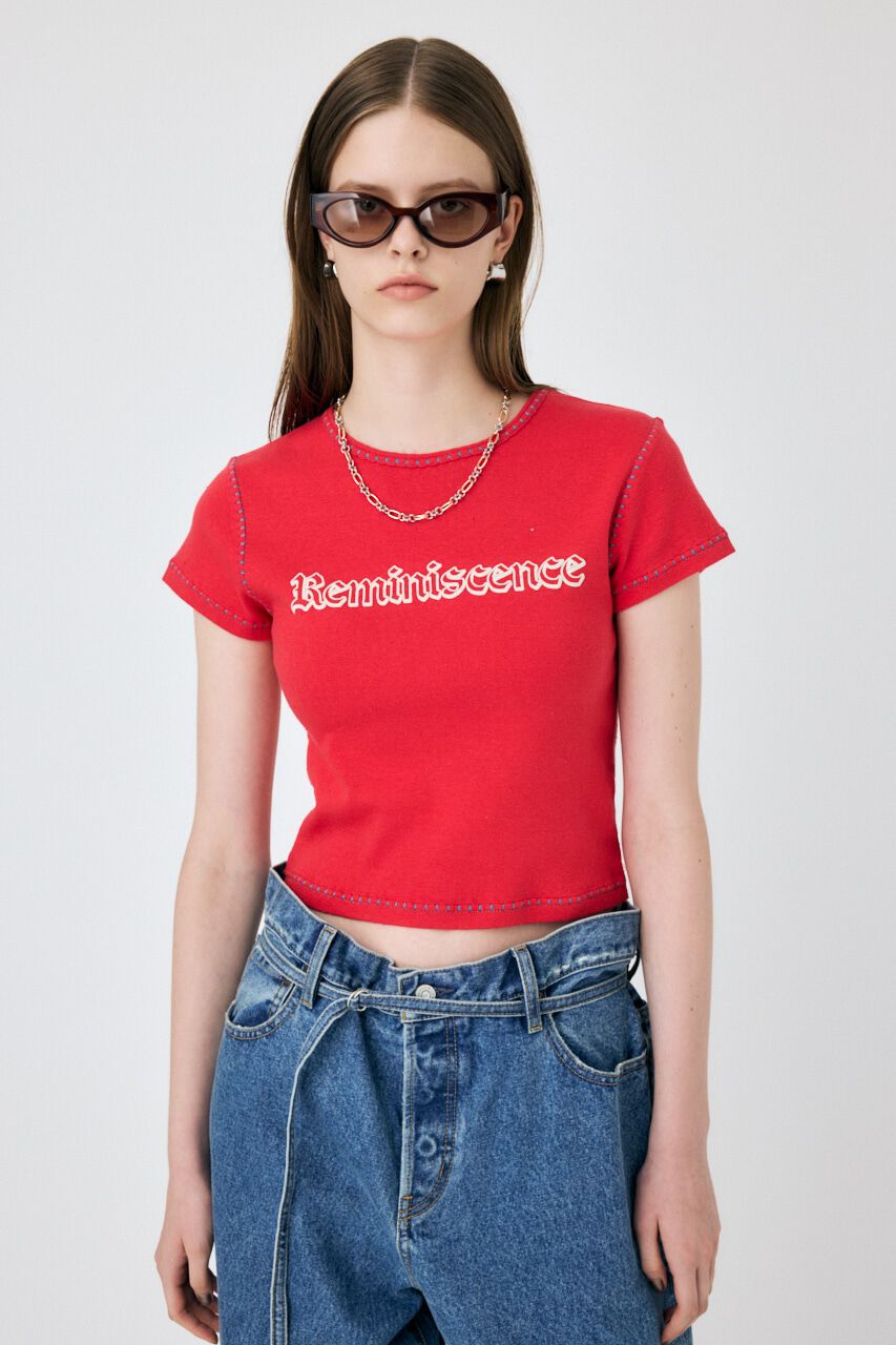 MOUSSY「CONTRAST ステッチ Tシャツ」|Tシャツ・カットソー|
