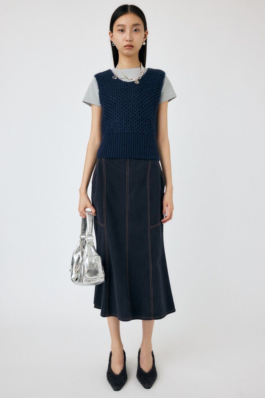 MOUSSY「MESH ニットベスト」|ニット・セーター|