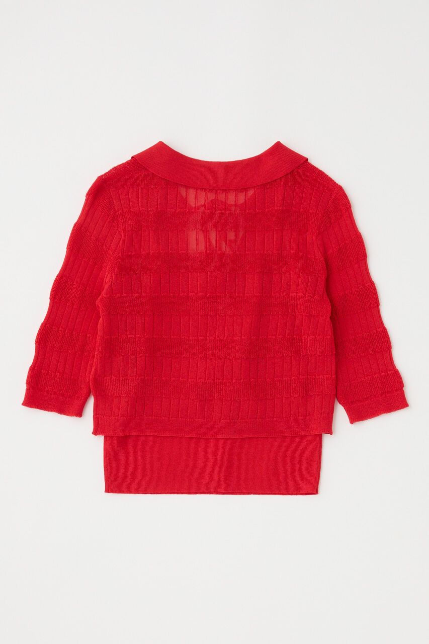 MOUSSY「KNIT CAMI & RIBBON シャツセット」|ニット・セーター|