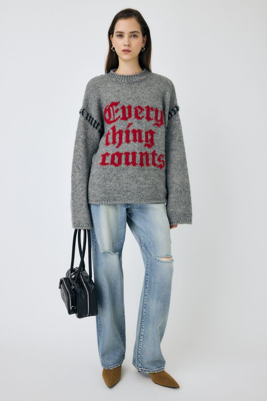 MOUSSY「HW CRASH LOOSE STRAIGHT」|デニム|