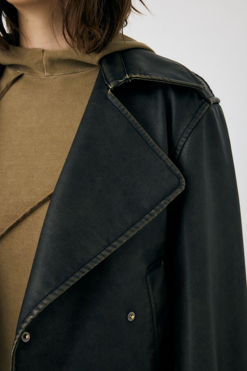 MOUSSY「F/LEATHER SHORT トレンチジャケット」|その他|