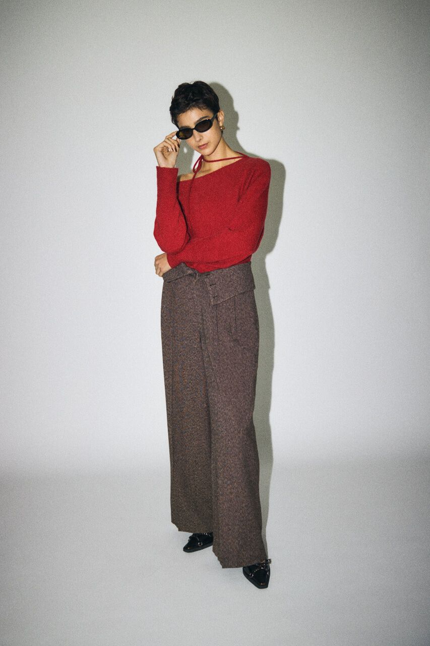 MOUSSY「FOLD WAIST ワイドスラックス」|その他|