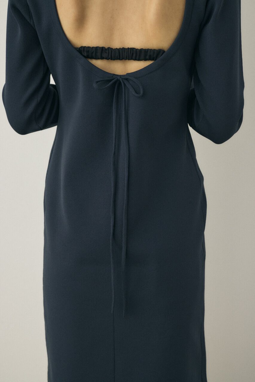 MOUSSY「バックオープンニットワンピース　リサイクルポリエステル使用」|ワンピース|