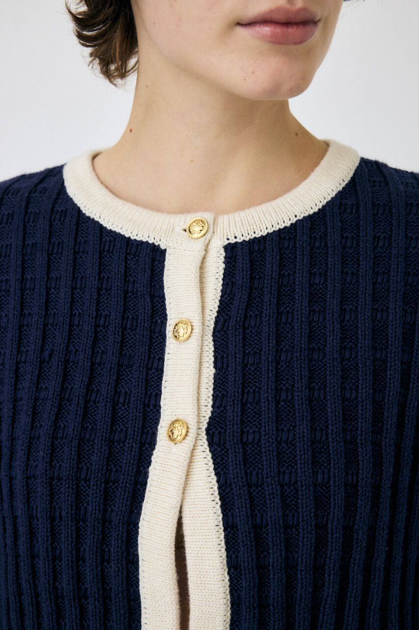 MOUSSY「BI COLOR ニットカーディガン」|カーディガン|