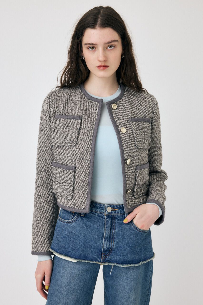 MOUSSY「CLASSIC ツイードジャケット」|その他|柄GRY5