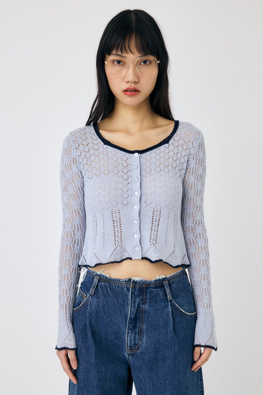 MOUSSY「EYELET LACE ニットトップス」|ニット・セーター|