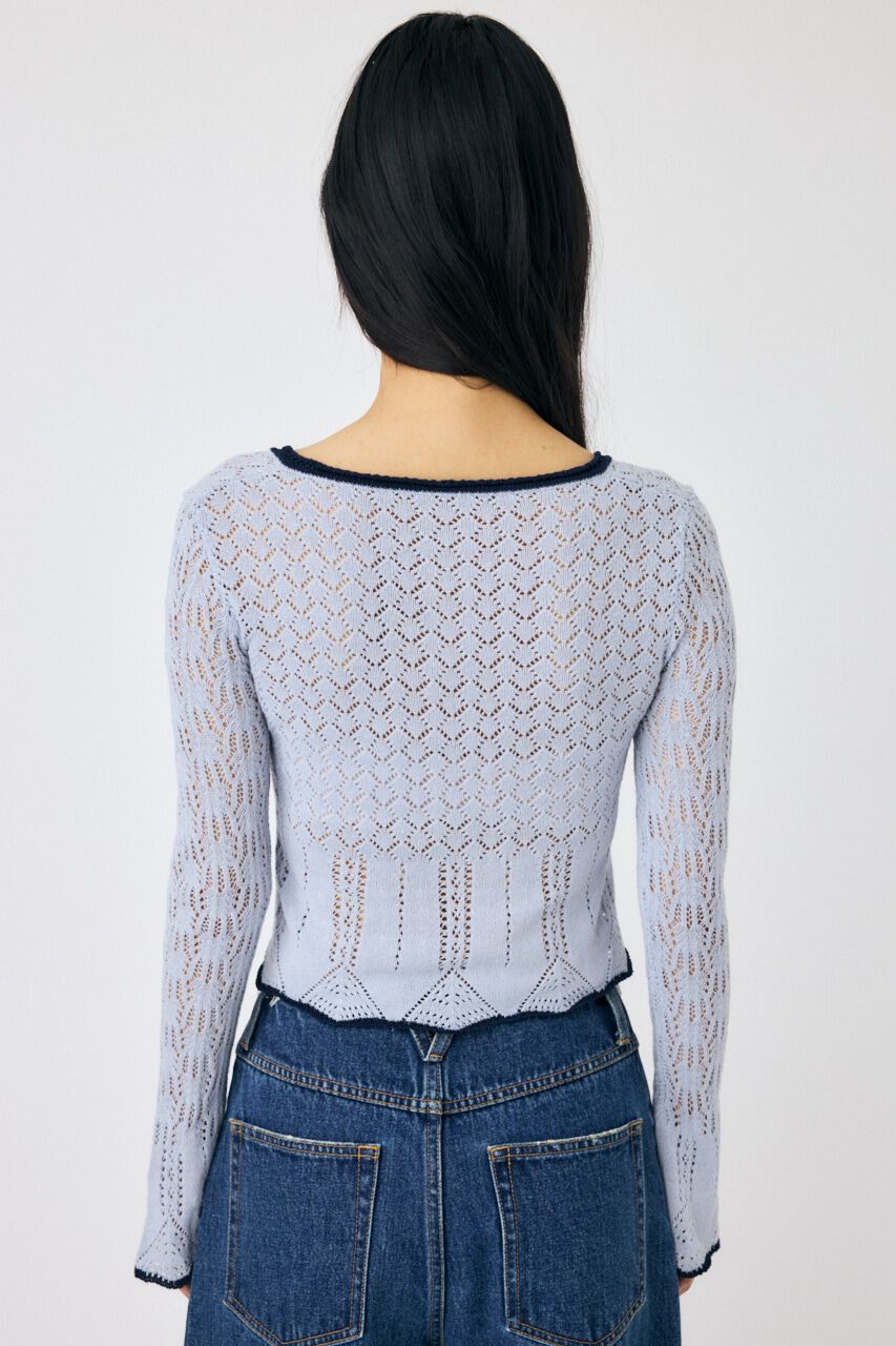 MOUSSY「EYELET LACE ニットトップス」|ニット・セーター|