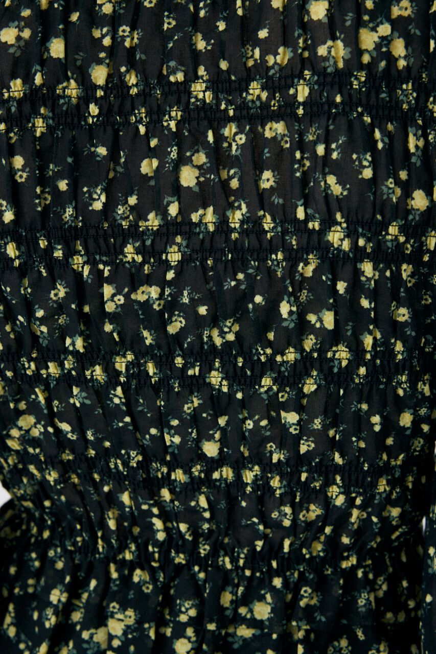 MOUSSY「SHIRRING FLORAL フィットシャツ」|シャツ・ブラウス|