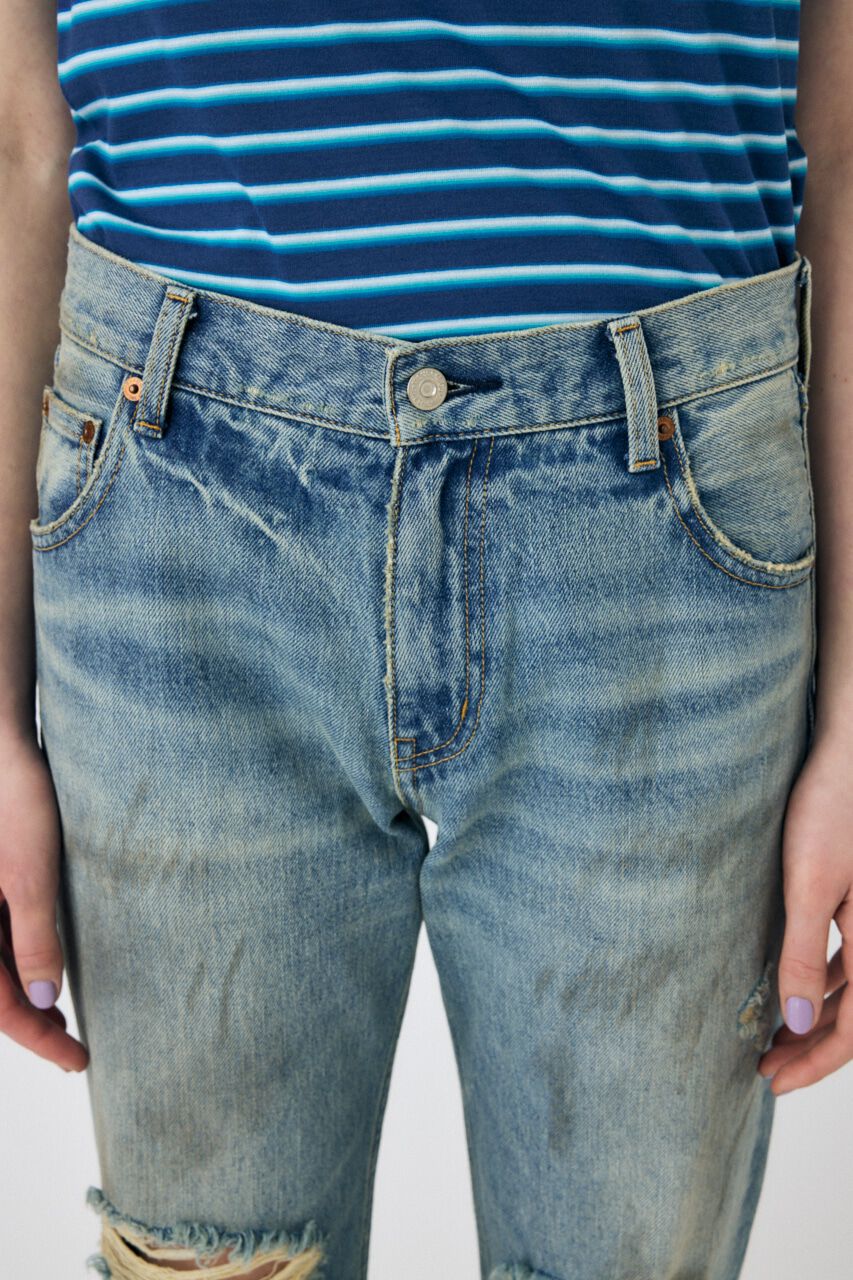 MOUSSY「BRUSHED STRAIGHT フレアデニム」|デニム|