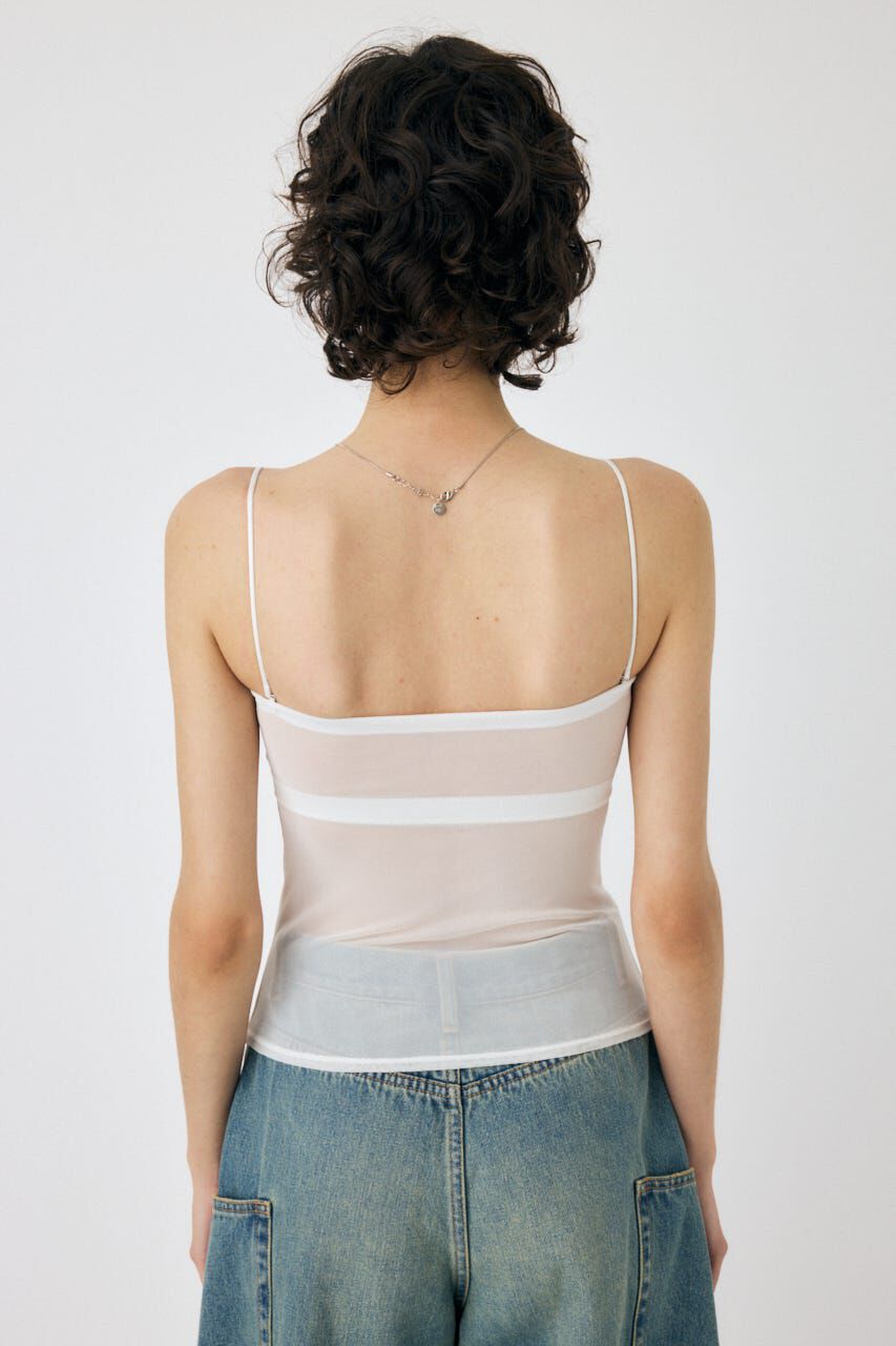MOUSSY「BACK SHEER カップインキャミ」|キャミソール|