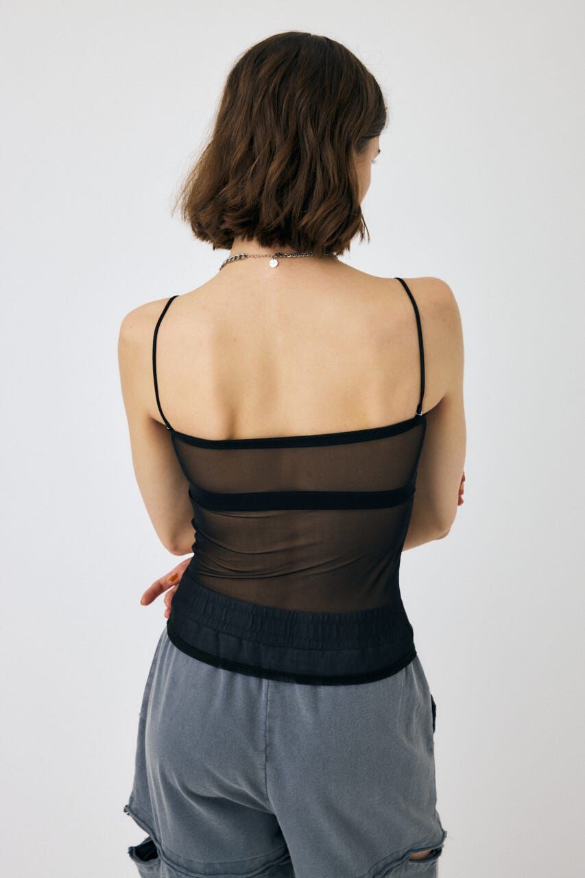 MOUSSY「BACK SHEER カップインキャミ」|キャミソール|