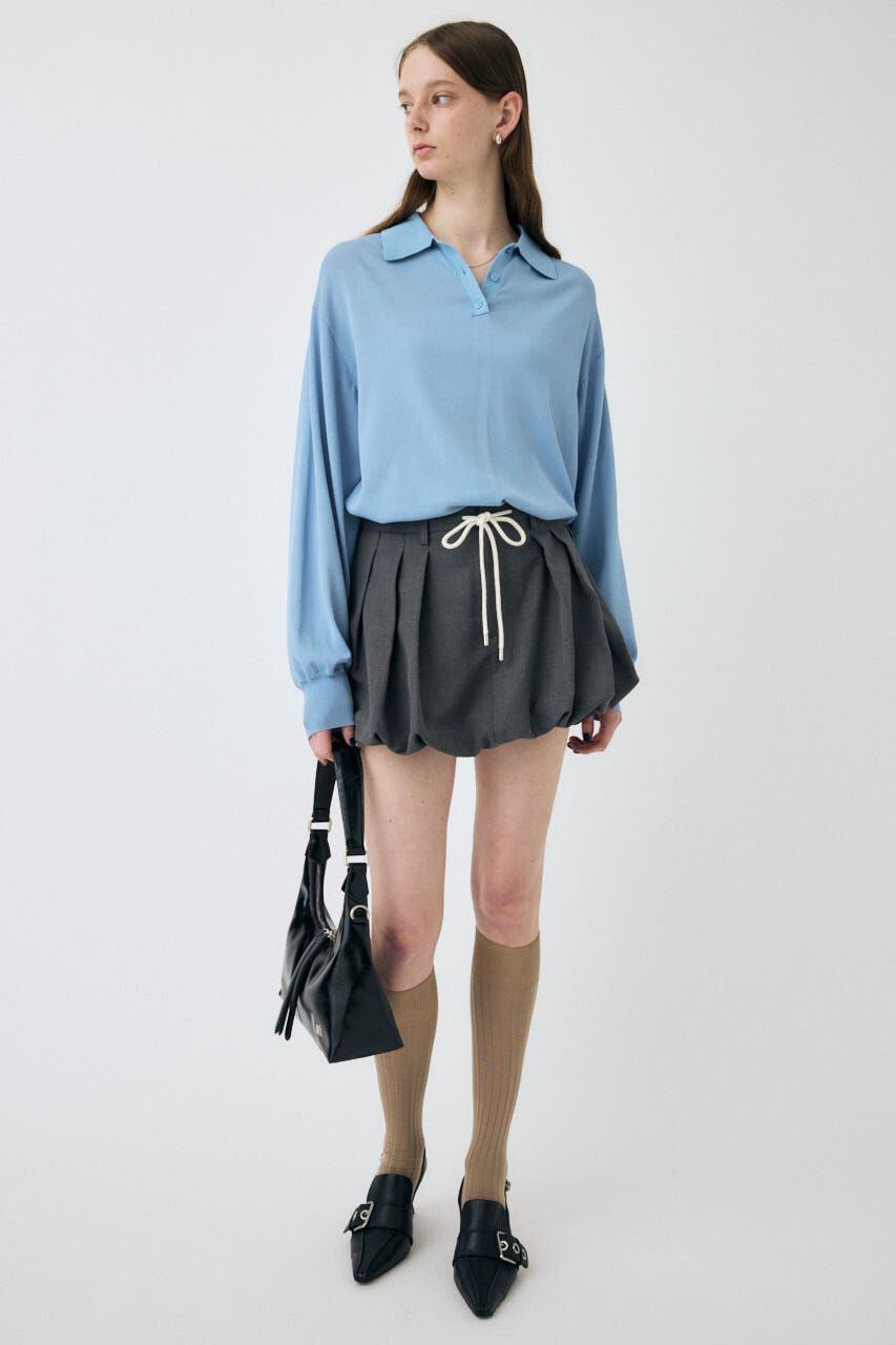 MOUSSY「BORDER KNIT ポロ」|ニット・セーター|