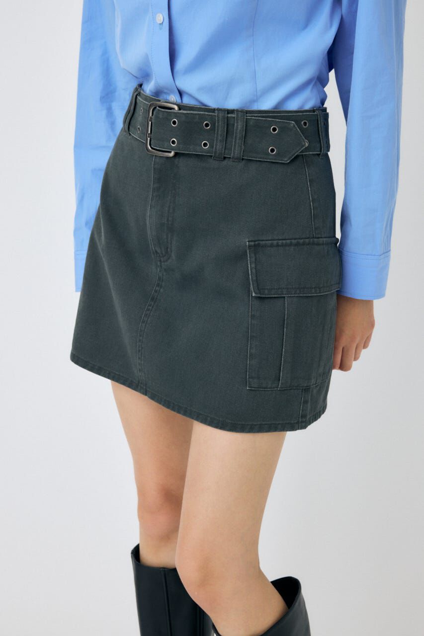MOUSSY「BELT MINI スカート」|スカート|D/GRY3