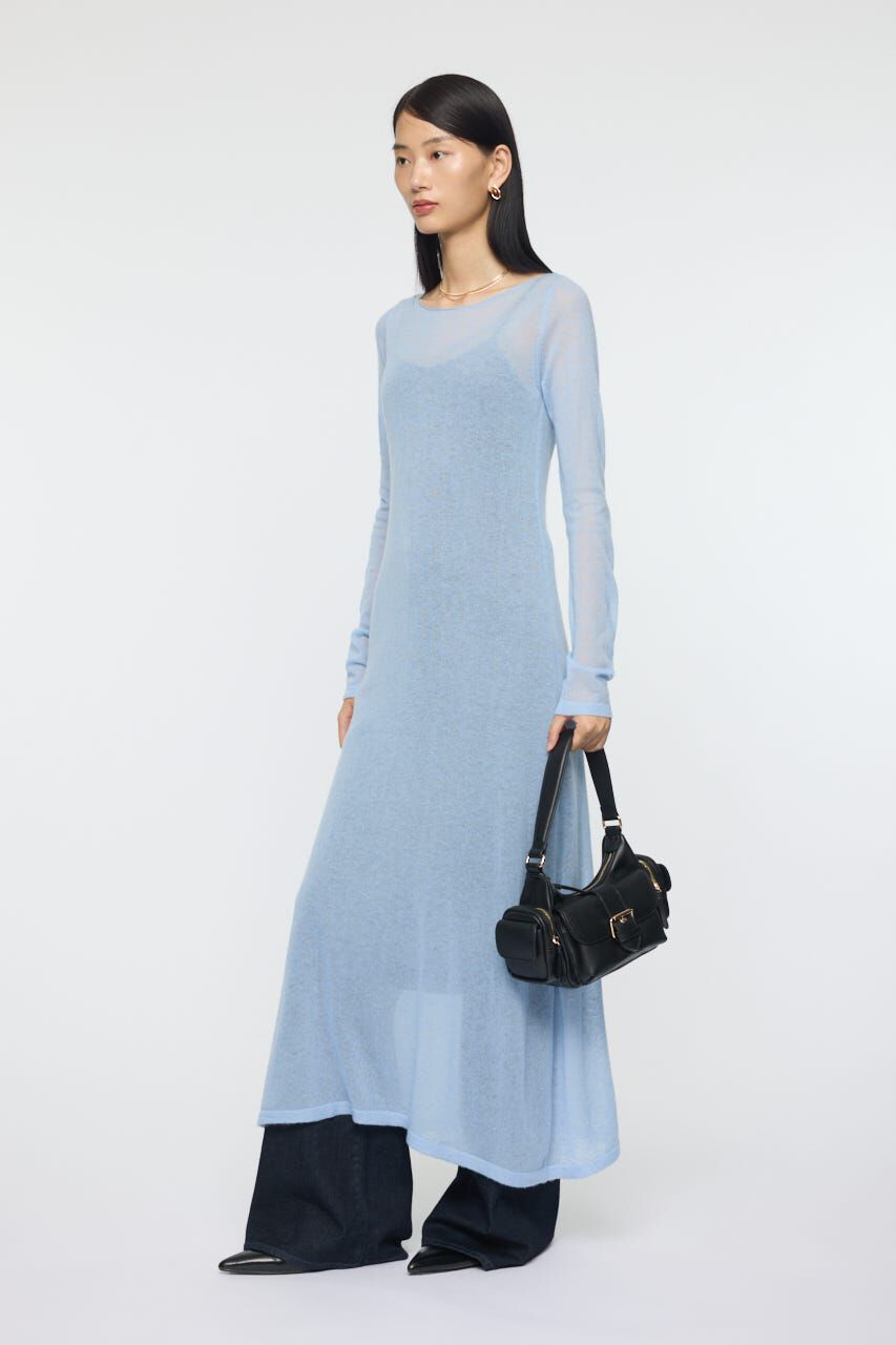 MOUSSY「SHEER KNIT ドレス」|ワンピース|