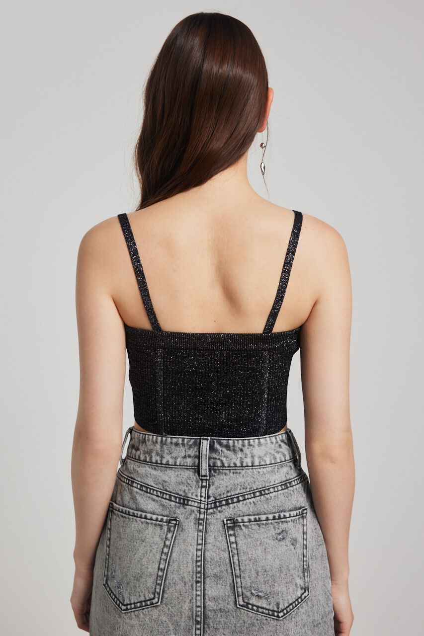 rienda「ビスチェライクKnitベアTOP」|チューブトップ|