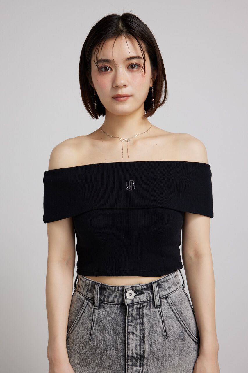 rienda「RモチーフプレートカットTOP」|Tシャツ・カットソー|
