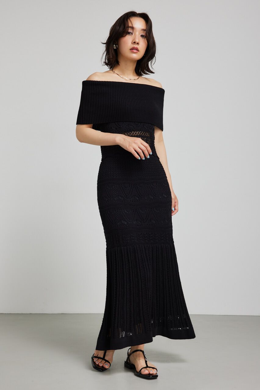 rienda「2WAYクロシェオフショルニットトップス」|ニット・セーター|