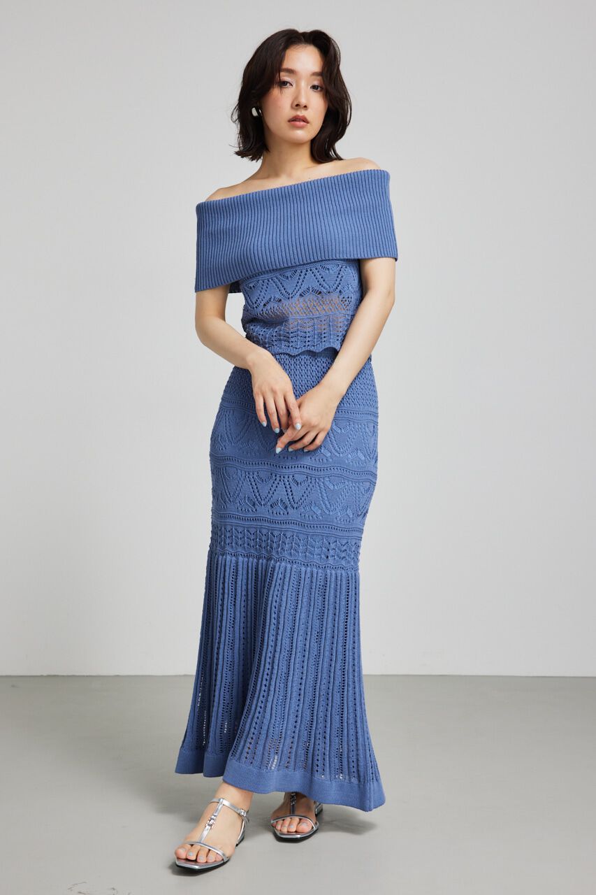 rienda「2WAYクロシェオフショルニットトップス」|ニット・セーター|