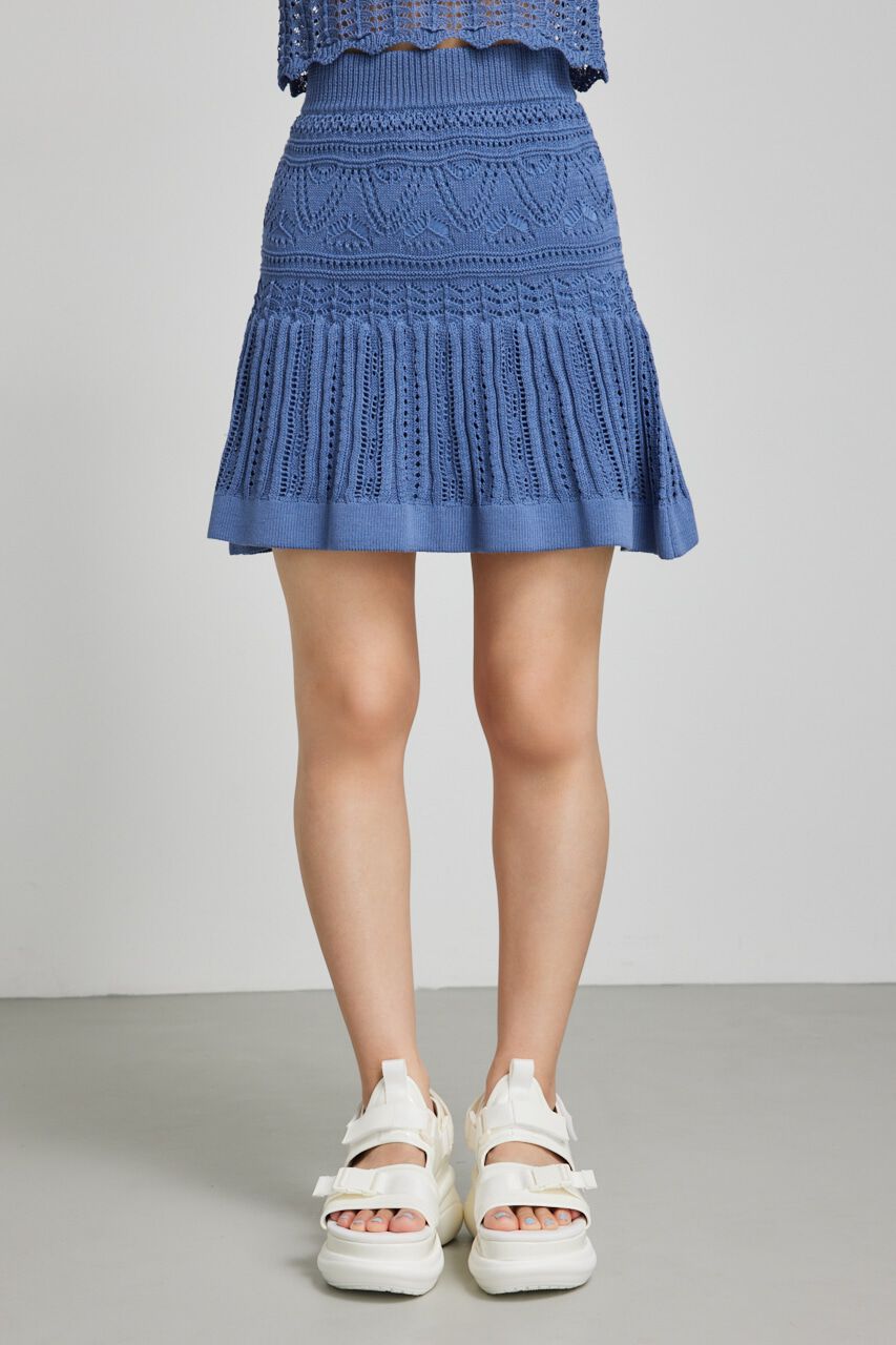 rienda「クロシェマーメイドニットミニスカート」|スカート|