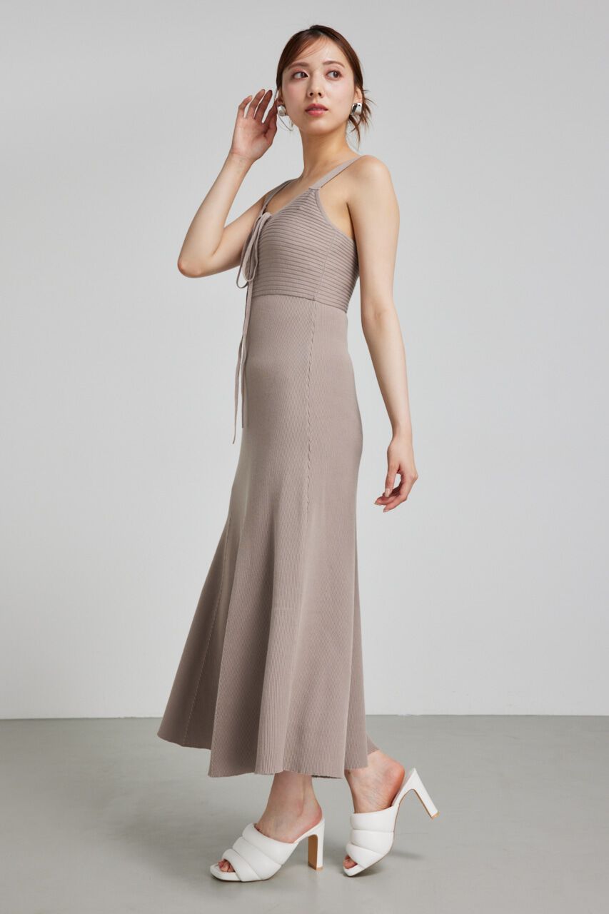 rienda「バストギャザーホルターマーメイドワンピース」|ワンピース|