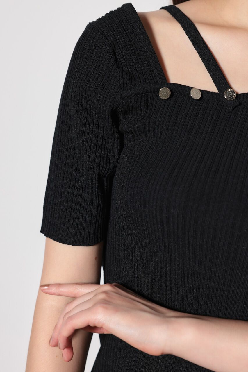 rienda「2WAYアシンメトリーニットトップス」|ニット・セーター|