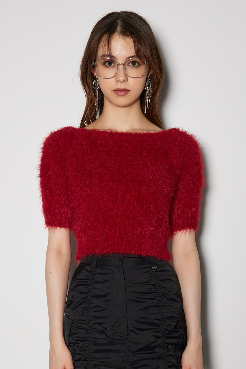 rienda「オフショルシャギーニットトップス」|ニット・セーター|