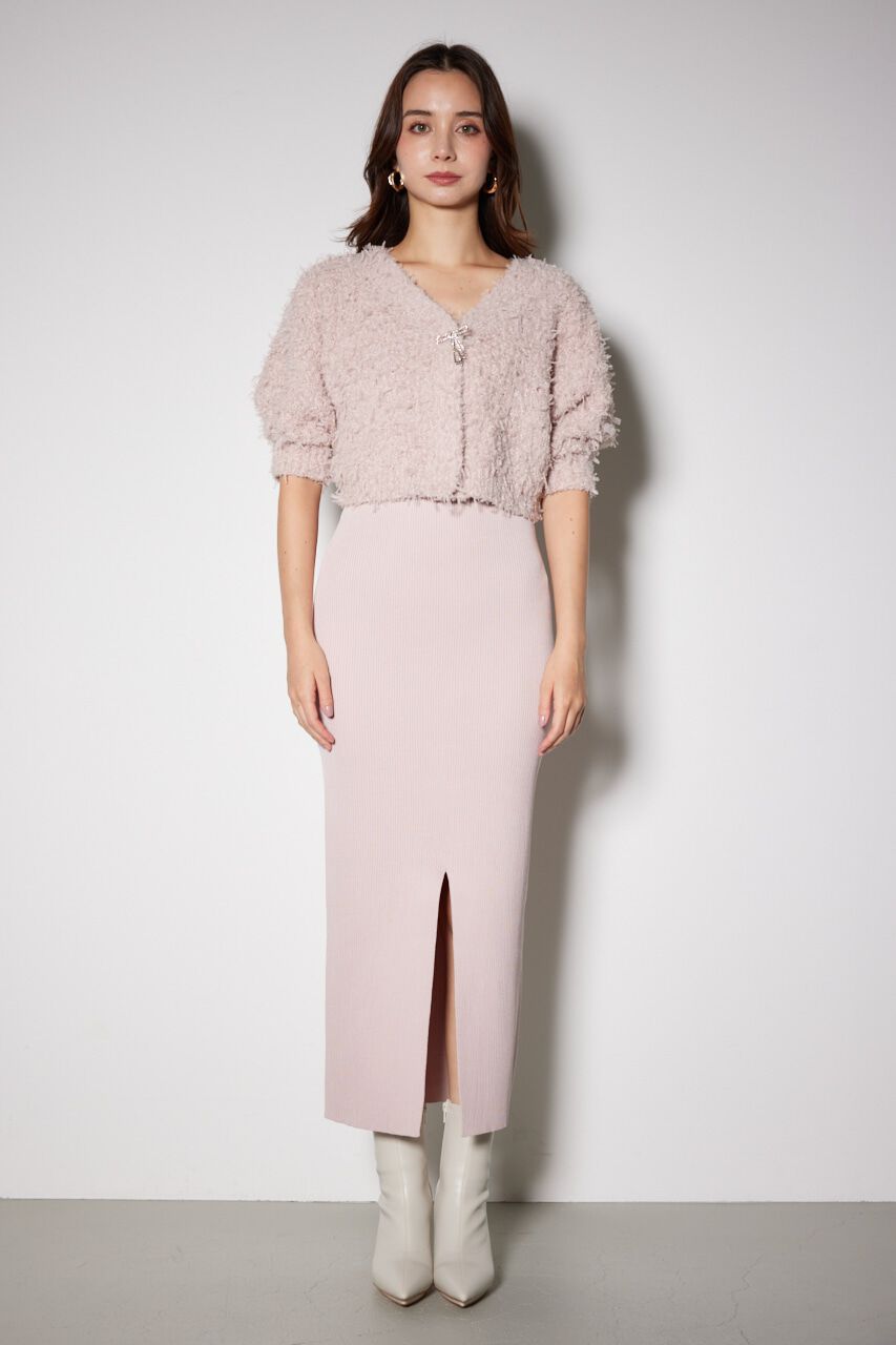 rienda「リボンカーデセットニットワンピース」|ワンピース|