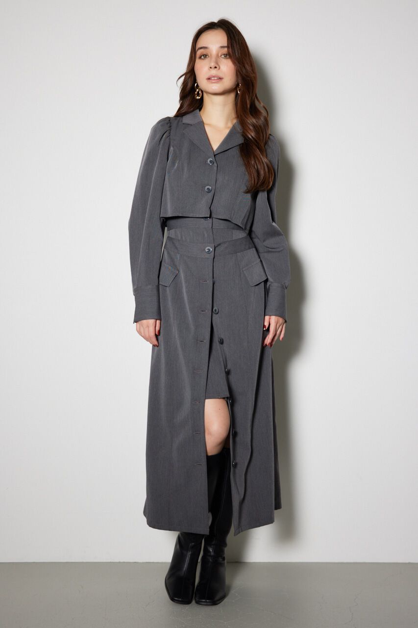 rienda「ラップパターンロングタイトワンピース」|ワンピース|