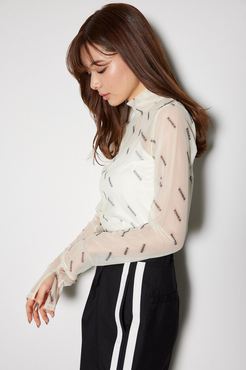 rienda「スラッシュロゴシアートップス」|Tシャツ・カットソー|