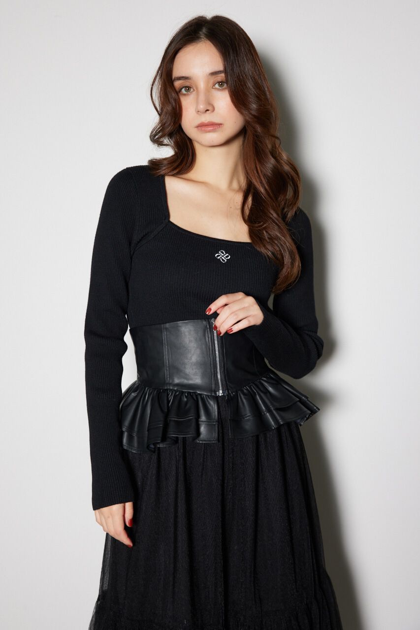 rienda「フェイクレザーコルセット」|ベルト|