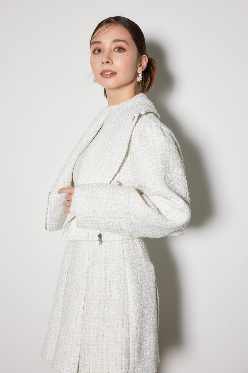 rienda「ツイードショートライダースジャケット」|その他|