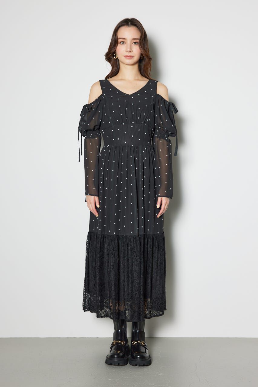 rienda「2WAYレースドッキングフレアワンピース」|ワンピース|