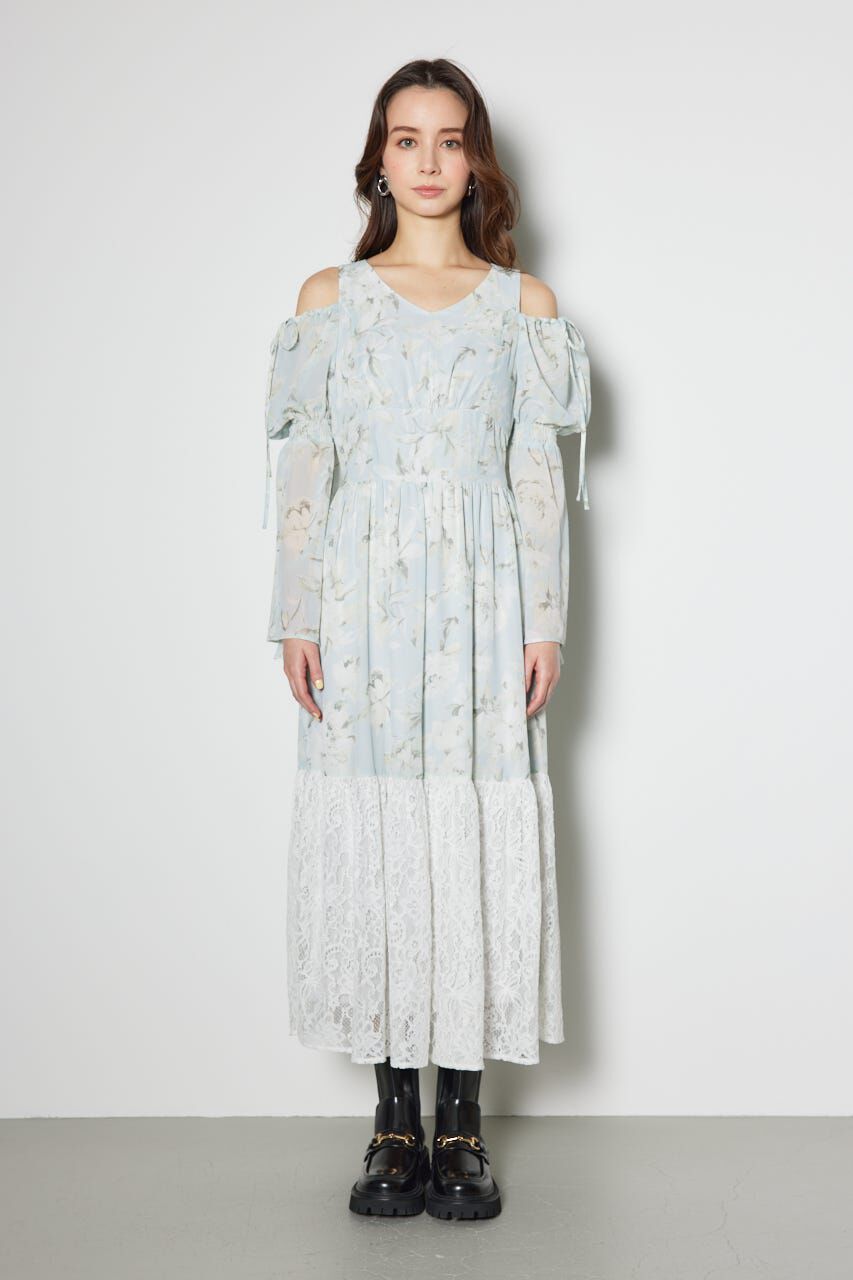 rienda「2WAYレースドッキングフレアワンピース」|ワンピース|