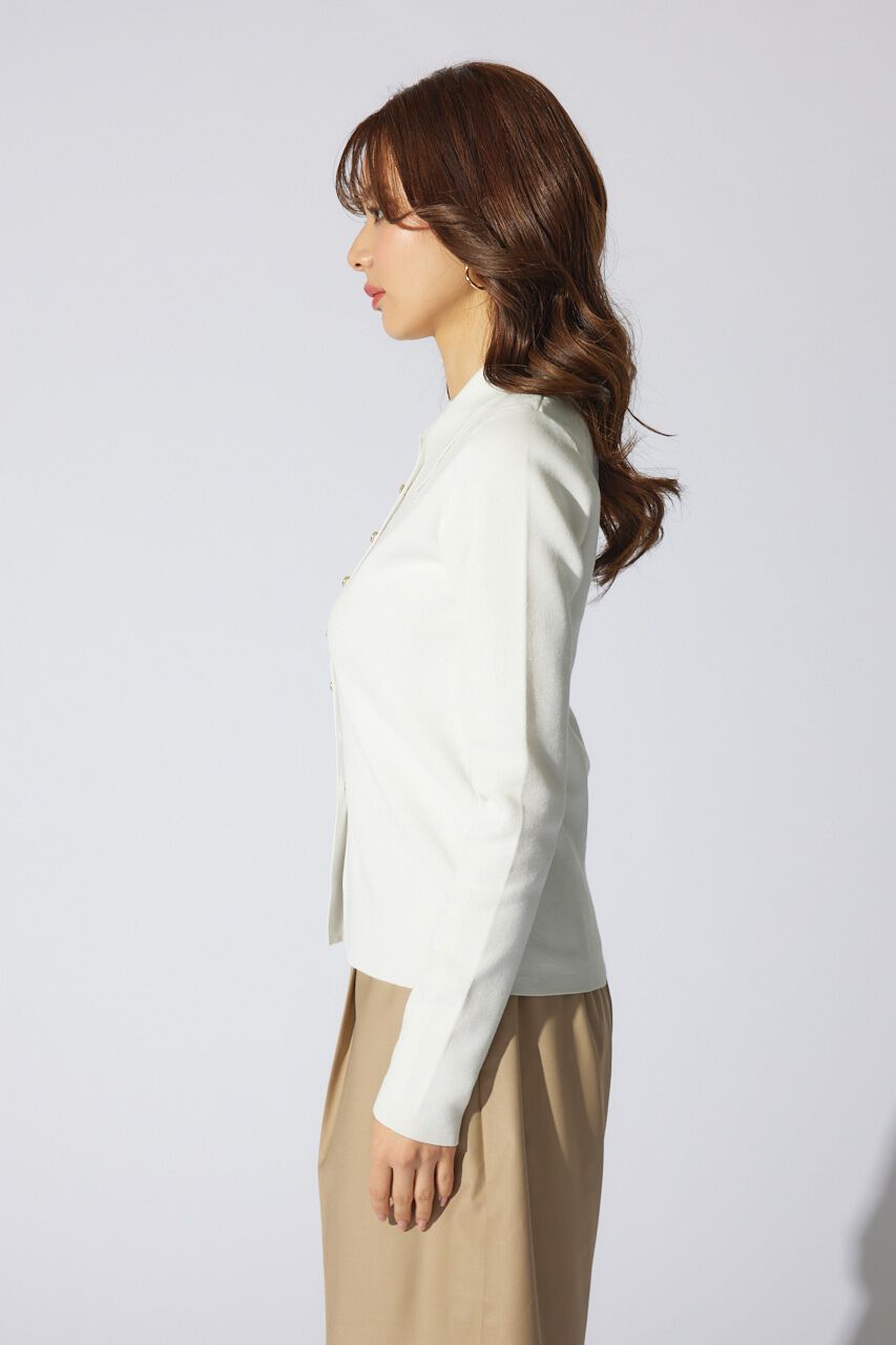 rienda「刺繍ロゴニットカーディガントップス」|ニット・セーター|