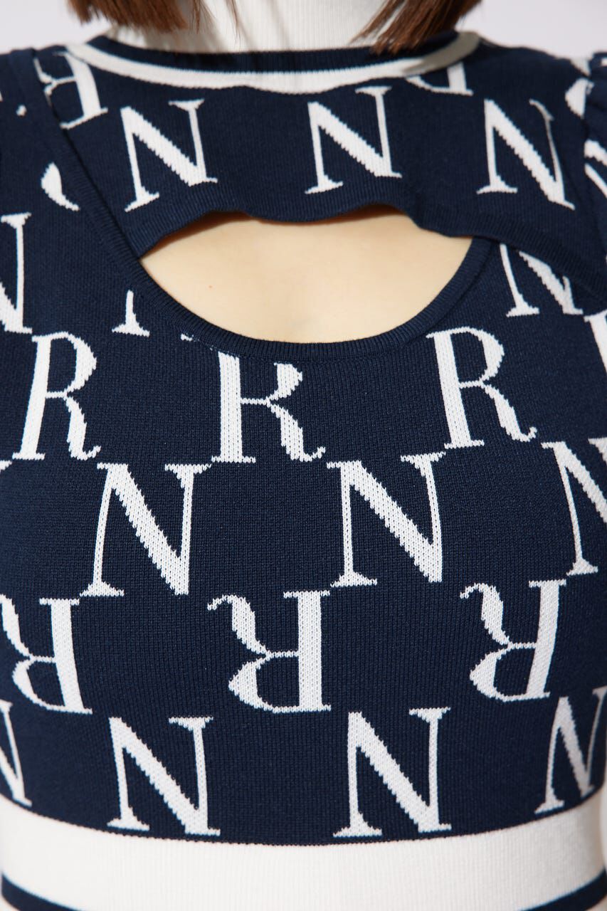 rienda「2WAYRロゴラインニットワンピース」|ワンピース|