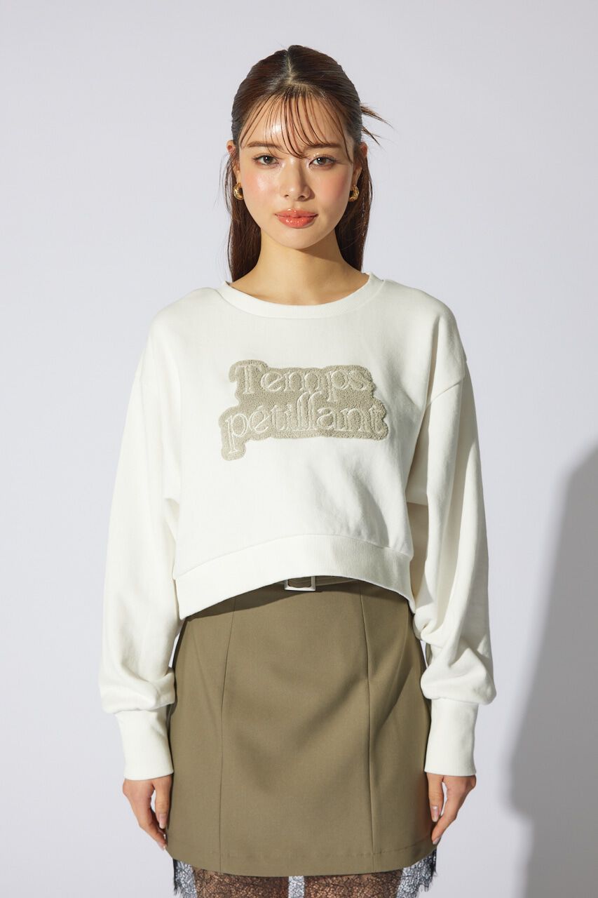 rienda「サガラ刺繍スウェットトップス」|Tシャツ・カットソー|