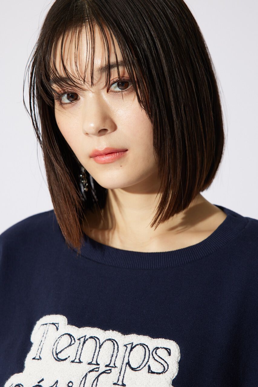 rienda「サガラ刺繍スウェットトップス」|Tシャツ・カットソー|