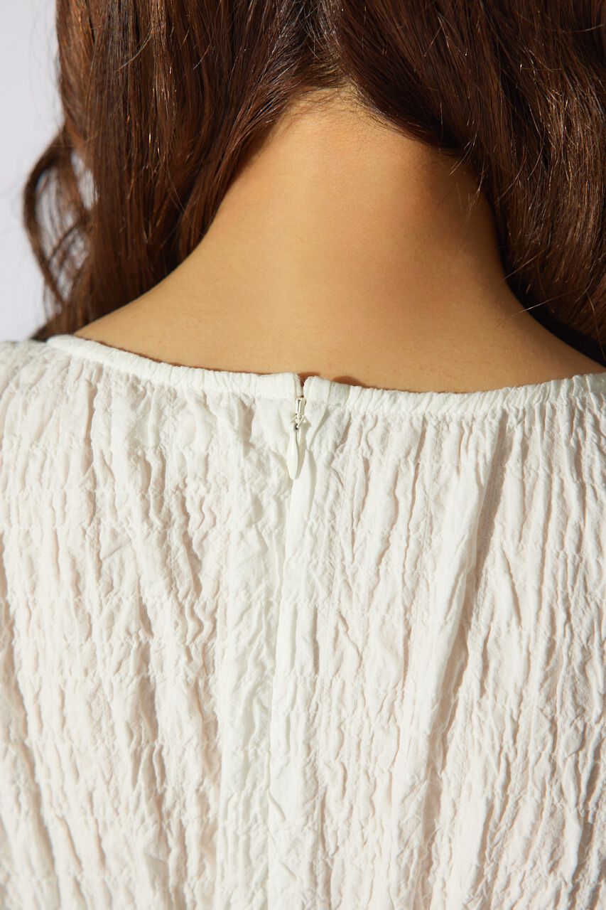 rienda「バストギャザーデザインジャガードフレアワンピース」|ワンピース|