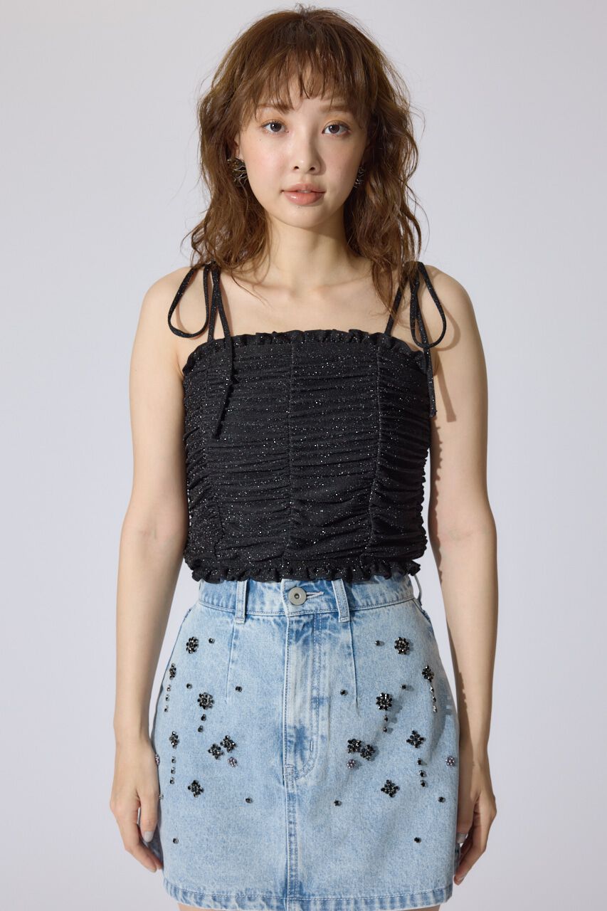 rienda「2WAYギャザーキャミトップス」|キャミソール|