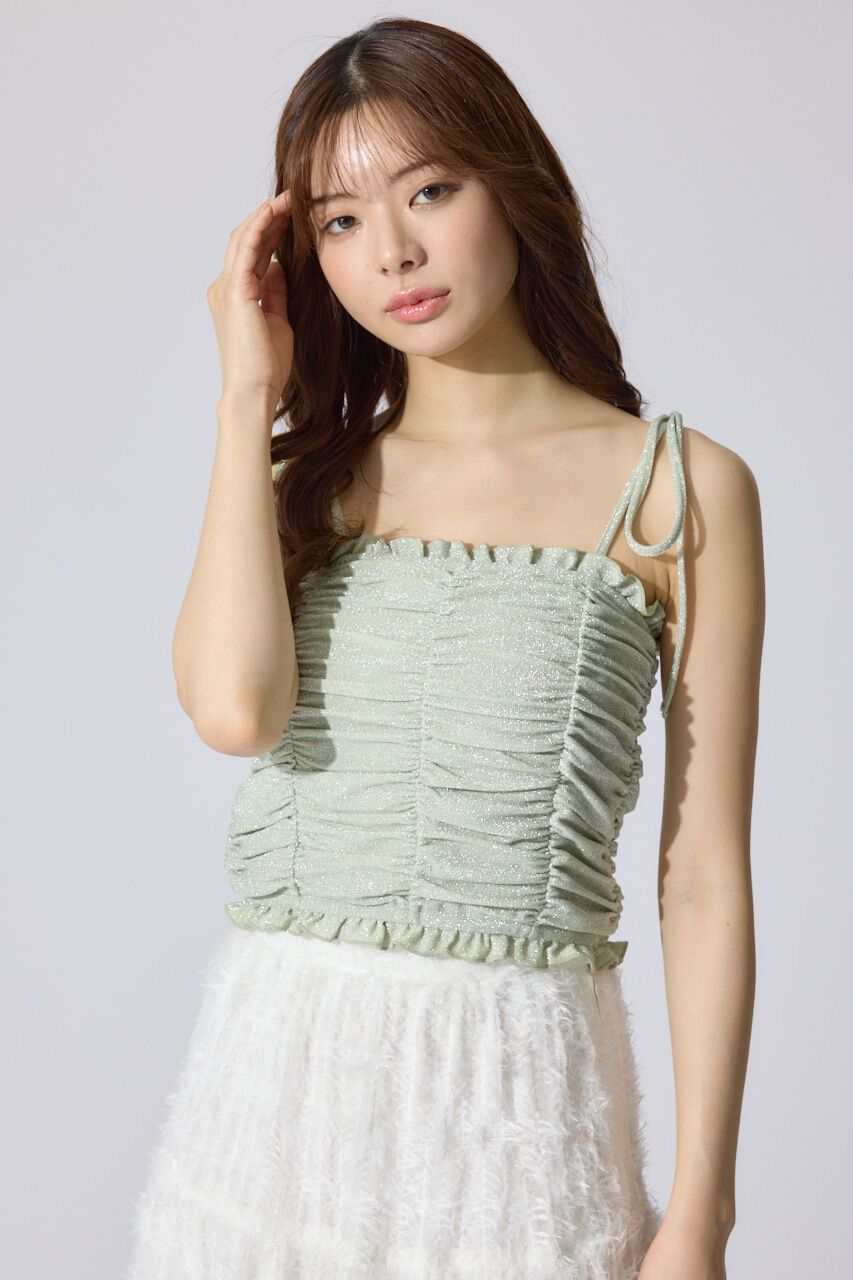 rienda「2WAYギャザーキャミトップス」|キャミソール|