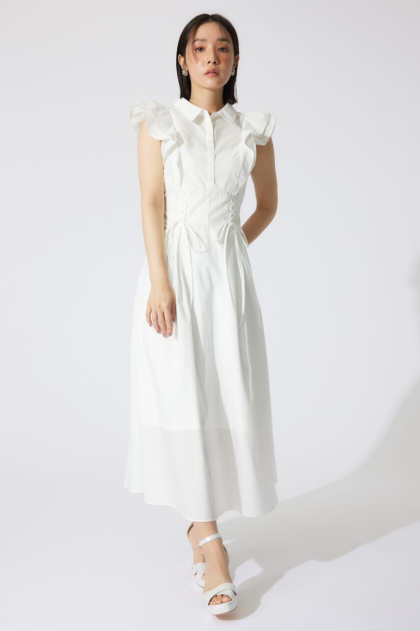 rienda「レースアップフリルワンピース」|ワンピース|