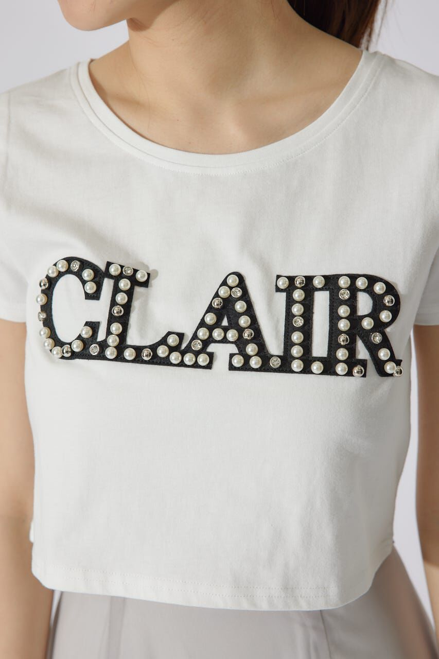 rienda「スランクビジューショートTシャツ」|Tシャツ・カットソー|