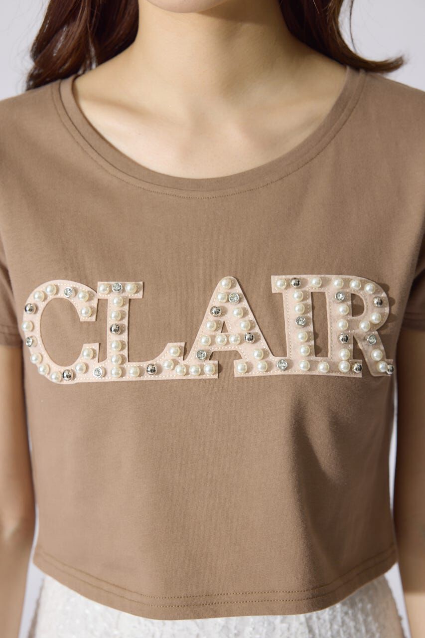 rienda「スランクビジューショートTシャツ」|Tシャツ・カットソー|