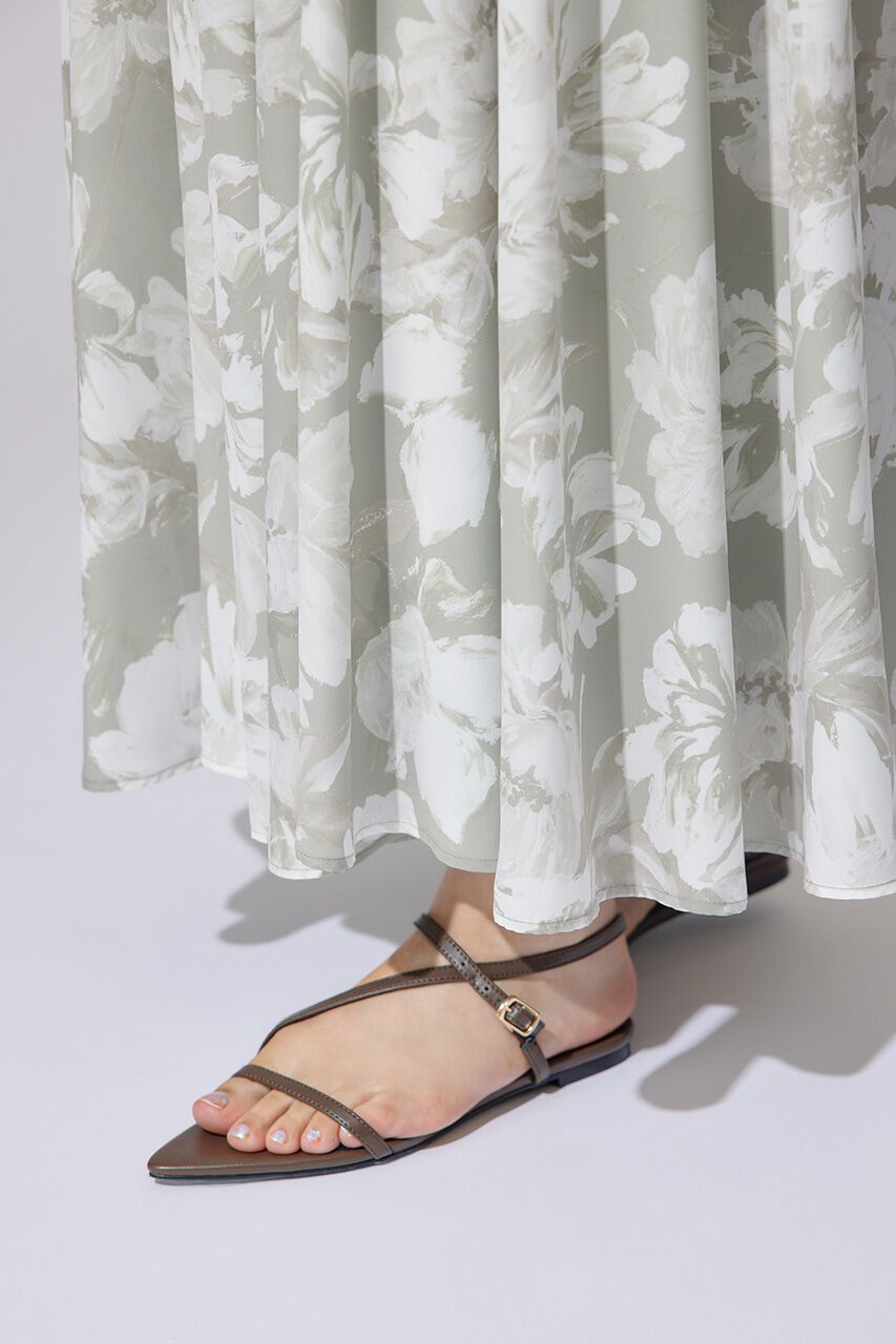 rienda「ポインテッドトゥローヒールサンダル」|サンダル|BRN