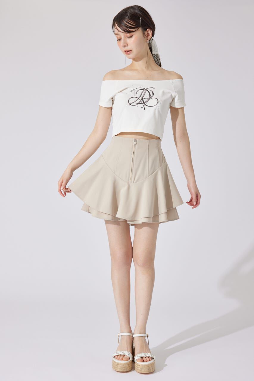 rienda「レイヤードヘムコルセットスコートショートパンツ」|その他|