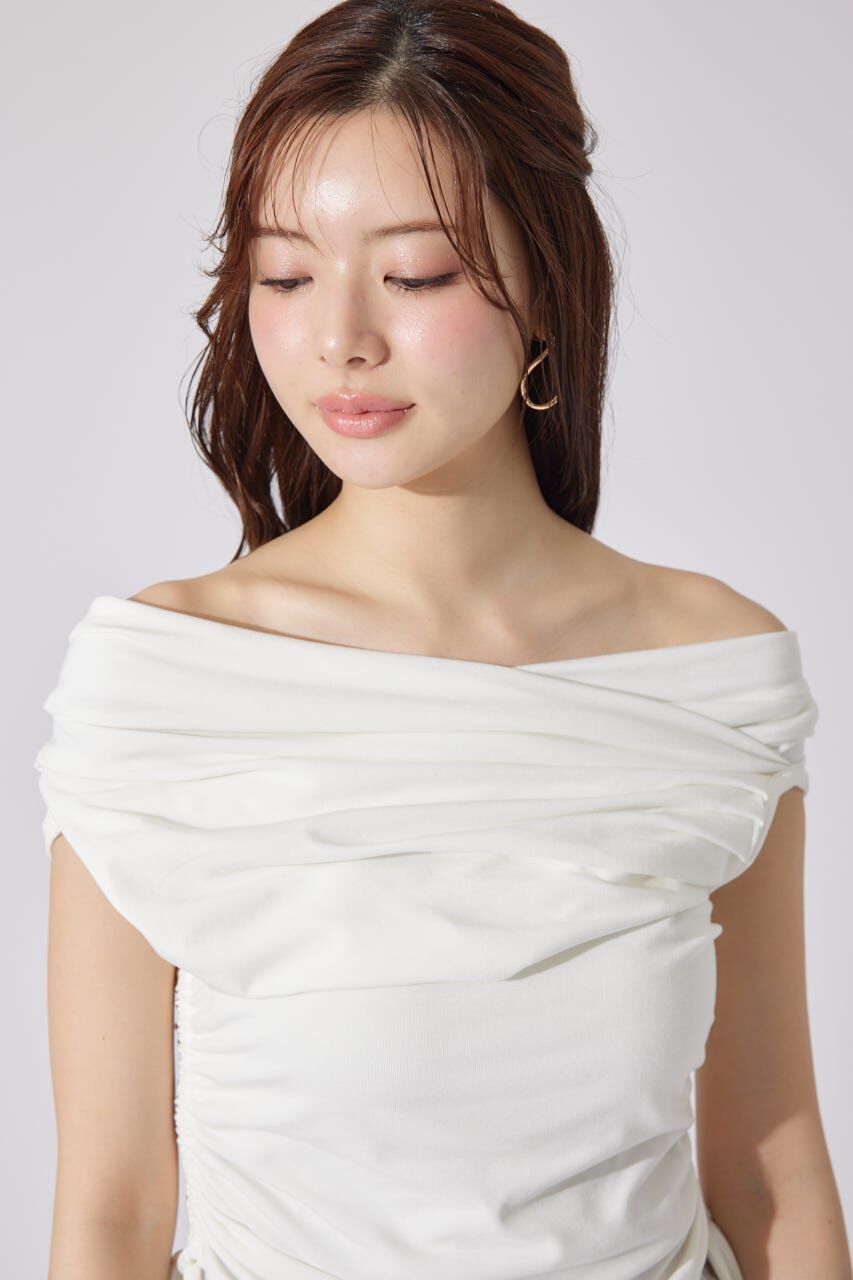 rienda「カシュクールサイドドロストトップス」|Tシャツ・カットソー|