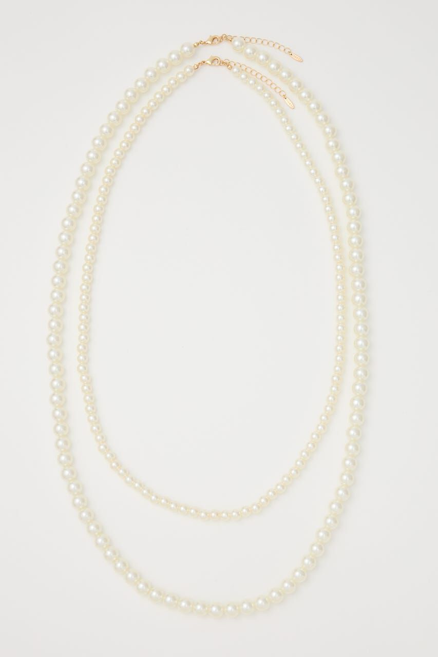 rienda「2連フェイクパールロングネックレス」|ネックレス|