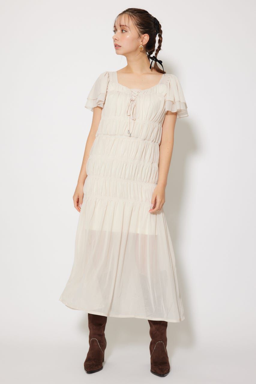 rienda「ワッシャーリラクシーカットワンピース」|ワンピース|